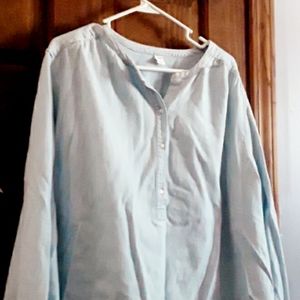 Thin denim long sleeve top